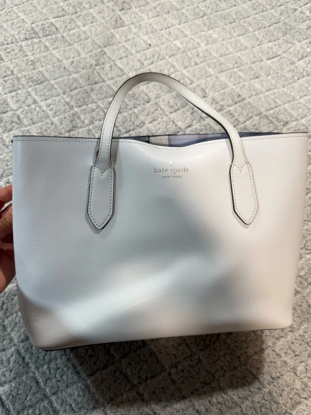 kate spade Cream Leather Structured Tote